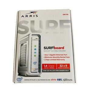 ARRIS SURFboard SB6190DOCSIS 3.01.4 Gbps Cable Modem Xfinity Spectrum Cox-NEW